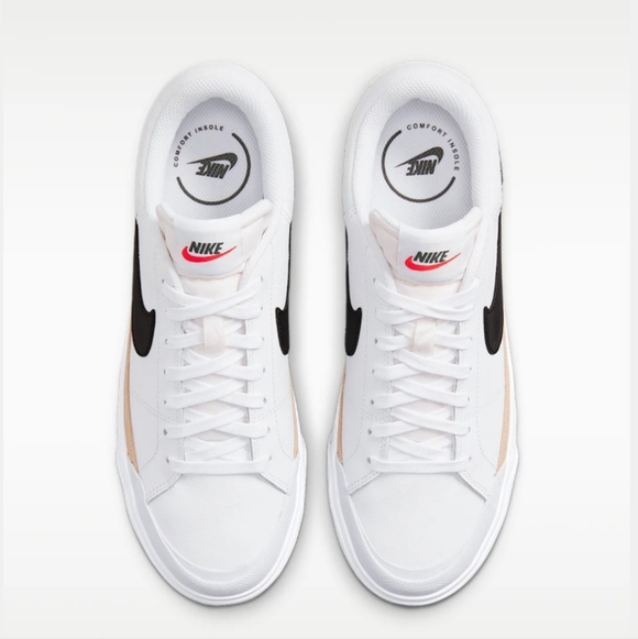 Bling Nike Swarovski Women's Court Legacy Lift White Sneaker Shoe with Crystals - Picture 6 of 6